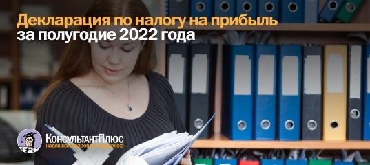 Декларация по налогу на прибыль за полугодие 2022 года 